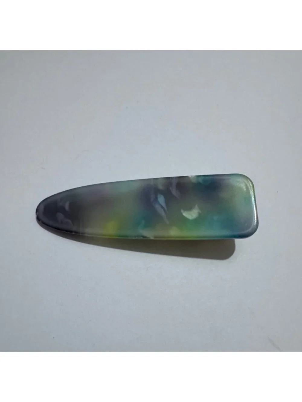 Multicolor Acrylic Hair Clip Gold Metal Backing Alligator Style New Condition